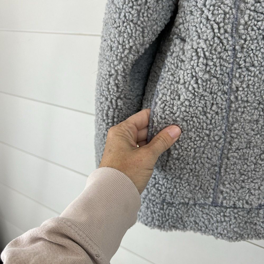 Smiley Sherpa Jacket Cashmere Rabbit Hair Men's Small (fits loose) - Picture 8 of 16